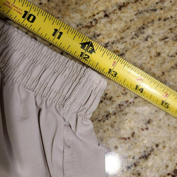 Dolphin Men's M Tan Swimming Swim Trunks Board Shorts Cargo Pocket Drawstring - Picture 6 of 8